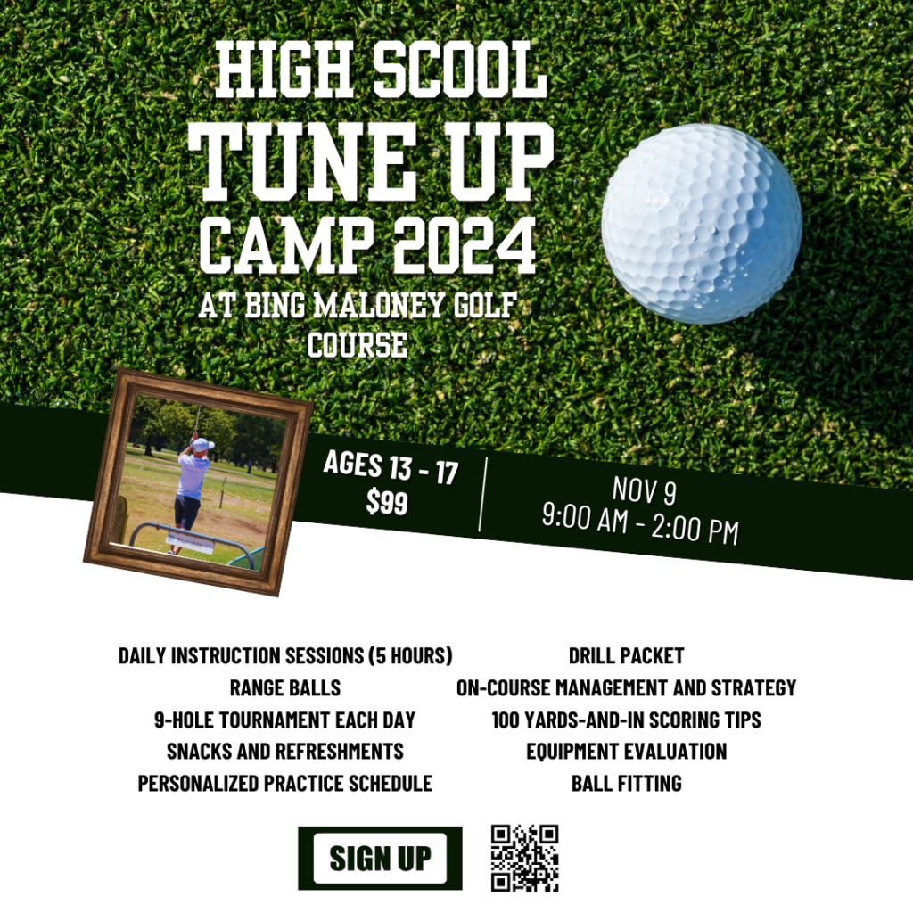 High School Tune Up Flyer with Golf Ball on Grass